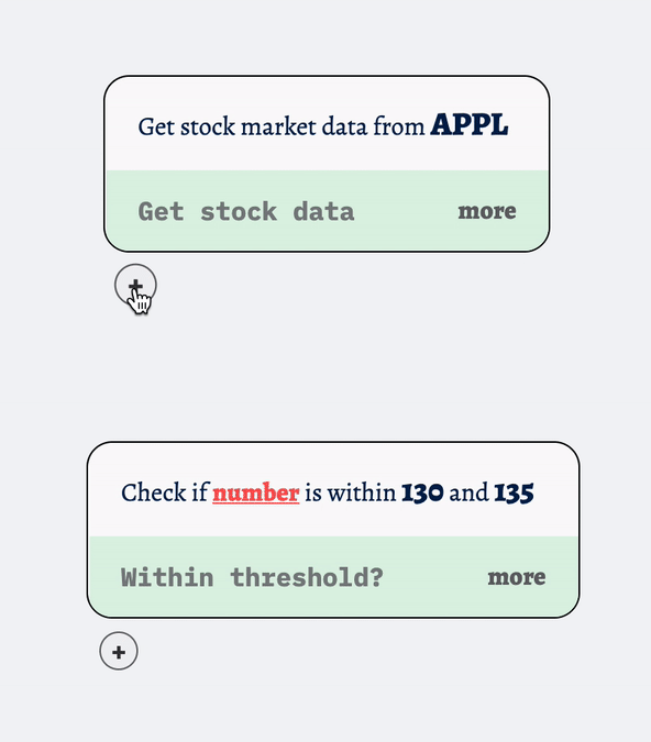 outputting inputting into a block
